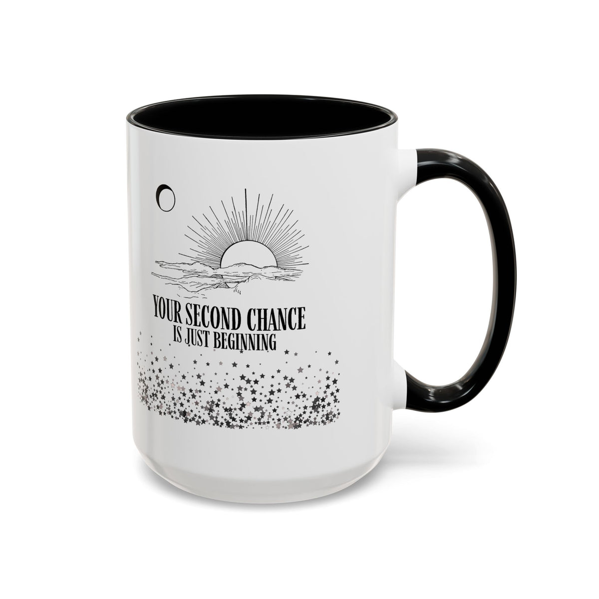 Inspirational Sunrise Coffee Mug — "Your Second Chance Is Just Beginning"