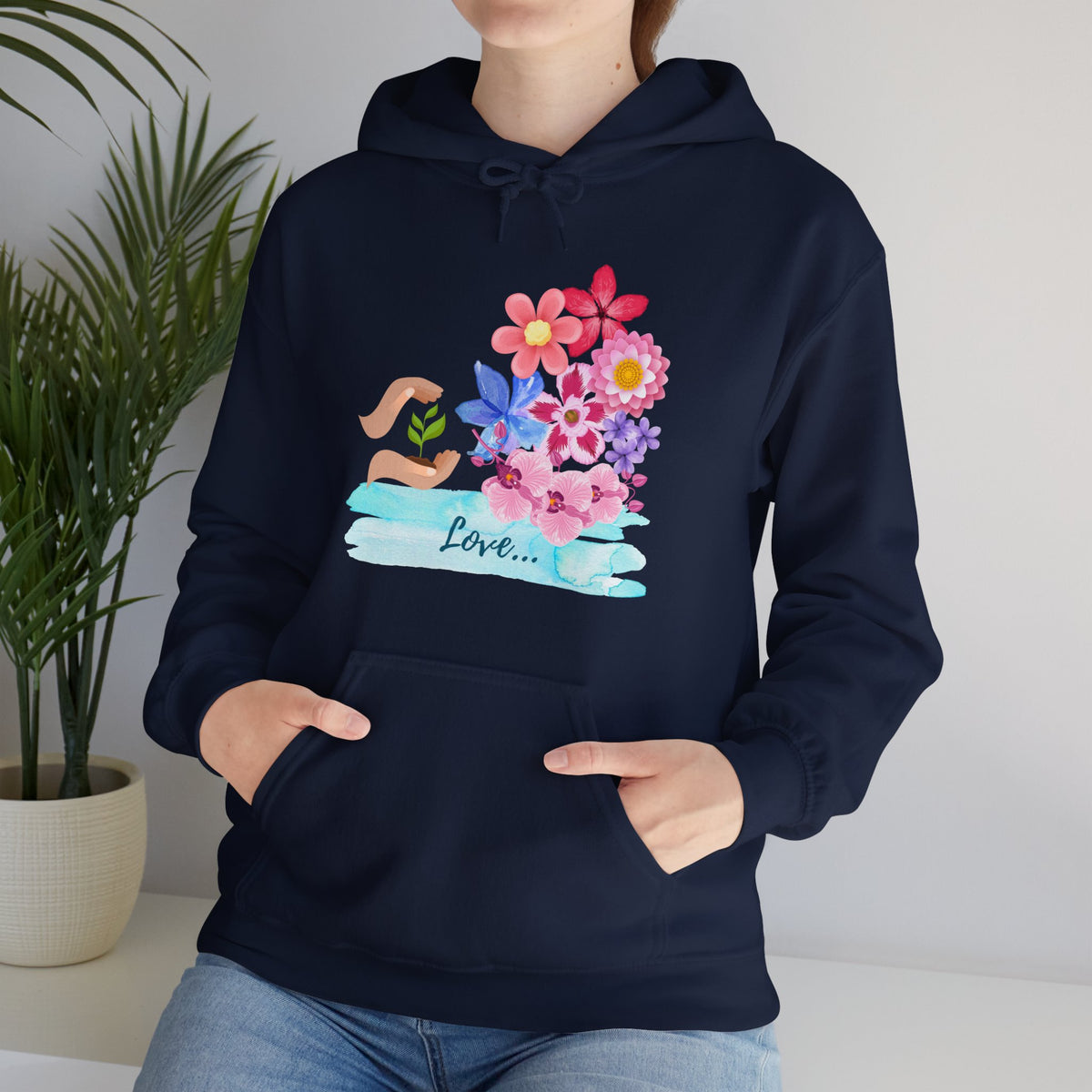 Flower Hooded Sweatshirt