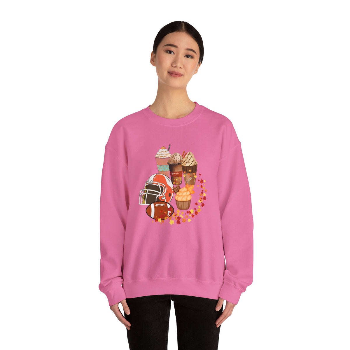 Fall Football and Coffee Crewneck Sweatshirt