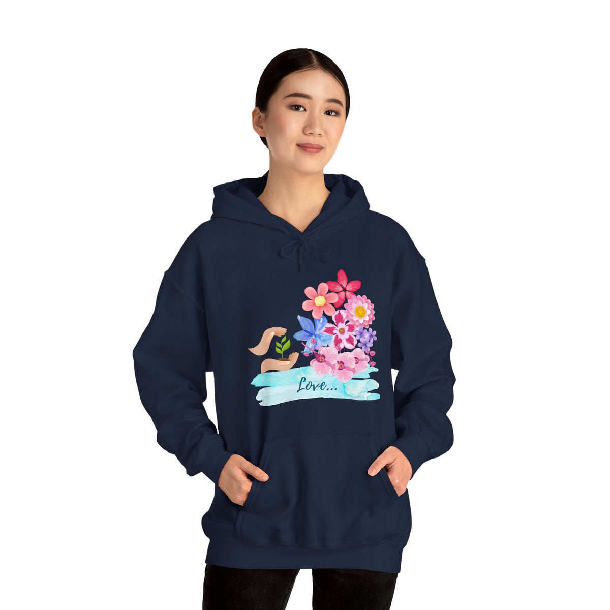 Flower Hooded Sweatshirt