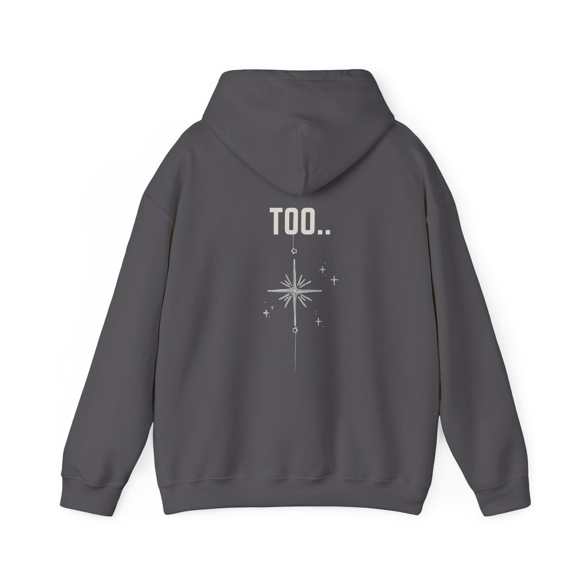 Hoodie — "Happiness Includes You Too" Minimal Star Graphic