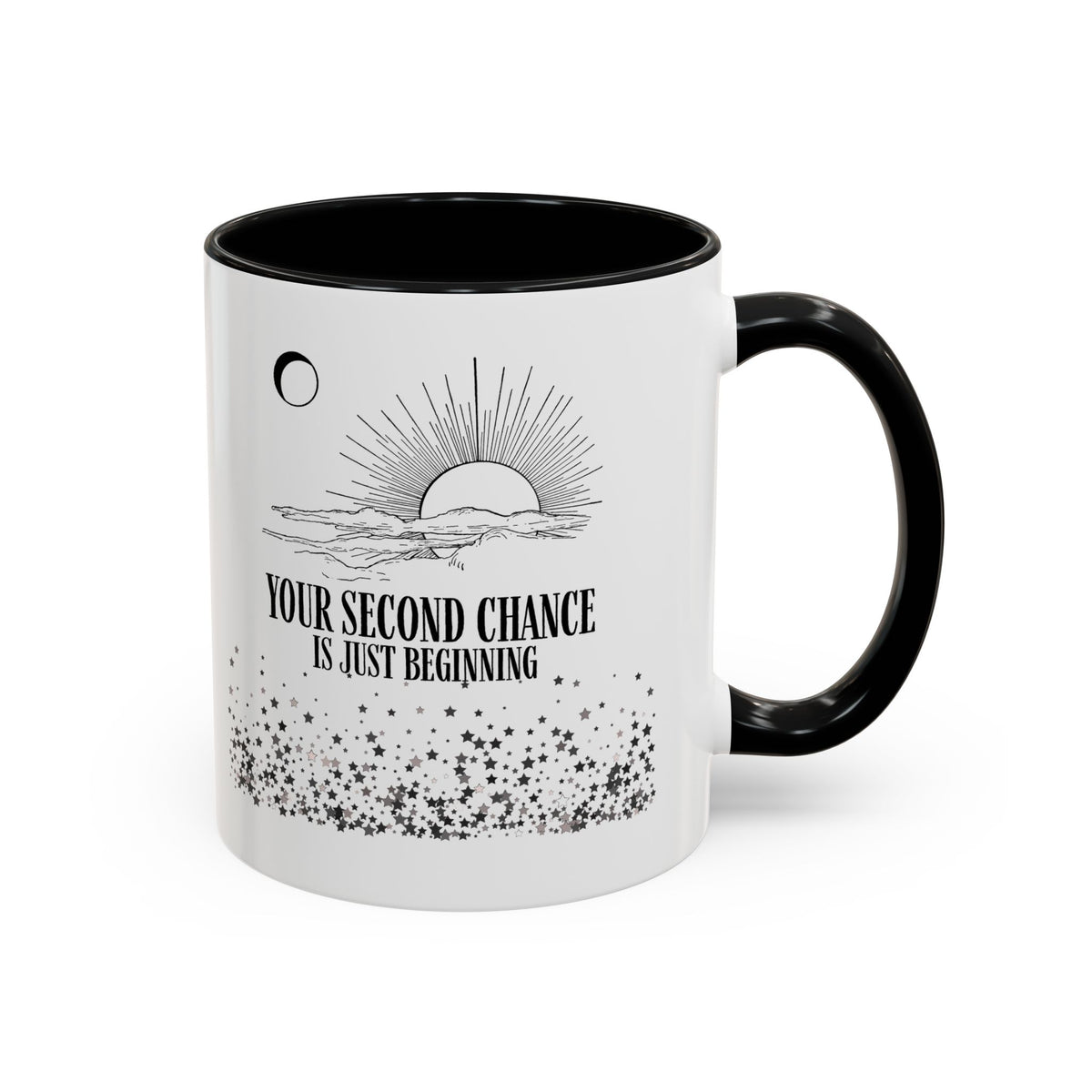 Inspirational Sunrise Coffee Mug — "Your Second Chance Is Just Beginning"