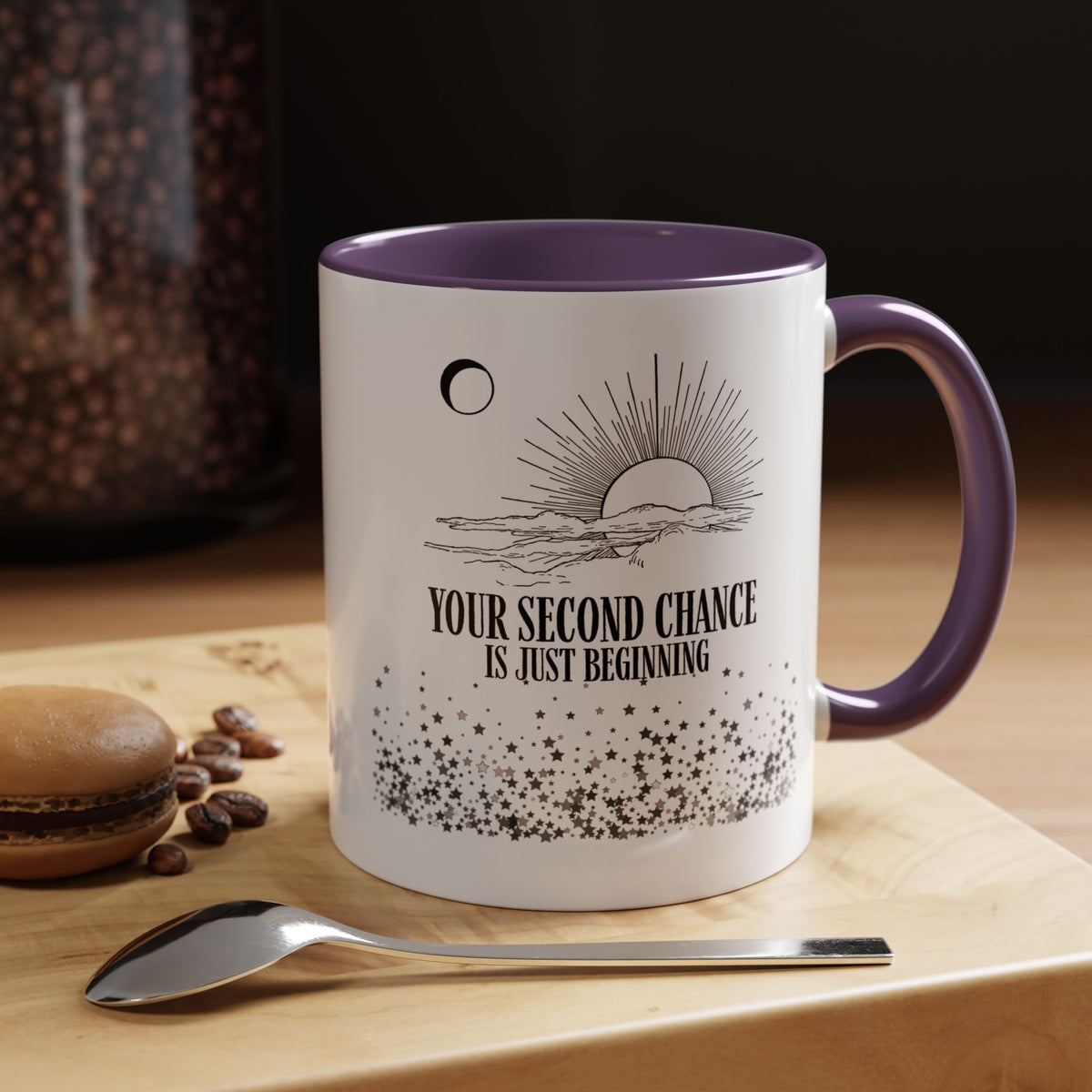 Inspirational Sunrise Coffee Mug — "Your Second Chance Is Just Beginning"
