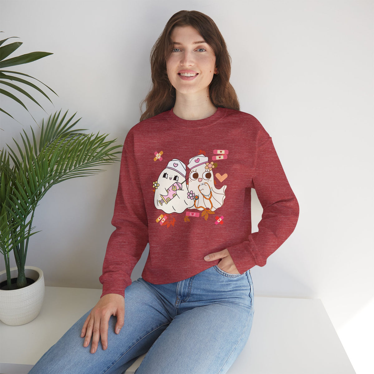 Nurse Ghost Crewneck Sweatshirt