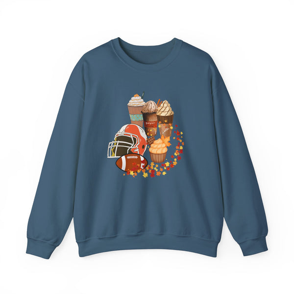 Fall Football and Coffee Crewneck Sweatshirt