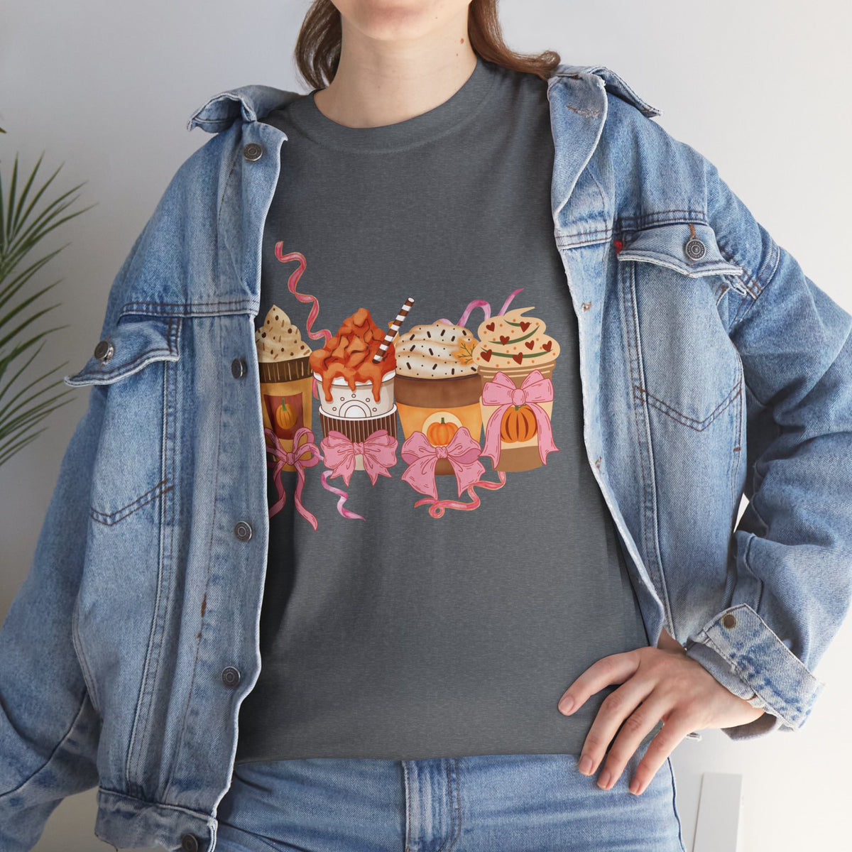 Pumpkin Spice Coffee Bow Tshirt