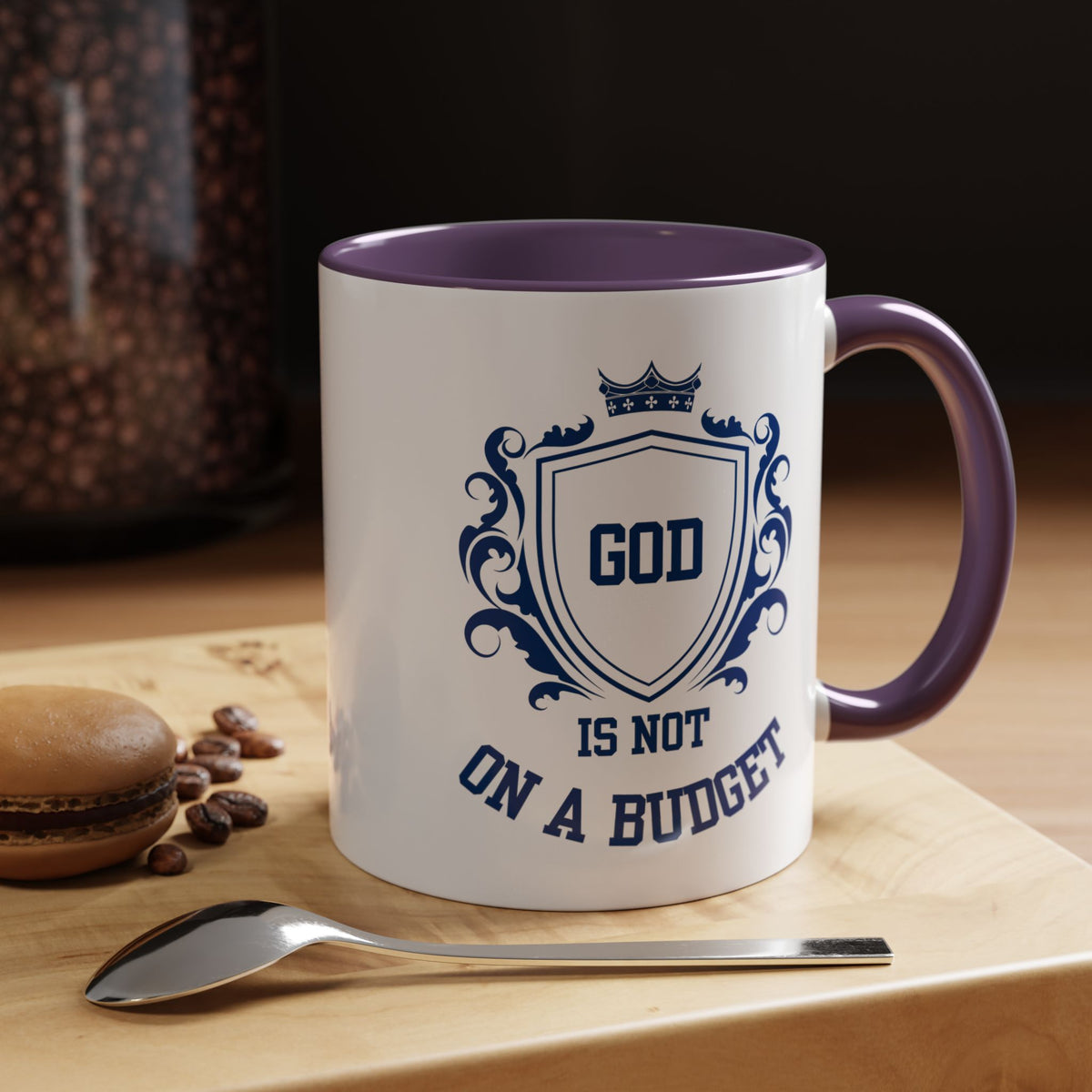 Coffee Mug — "God Is Not On A Budget" Inspirational Accent Mug