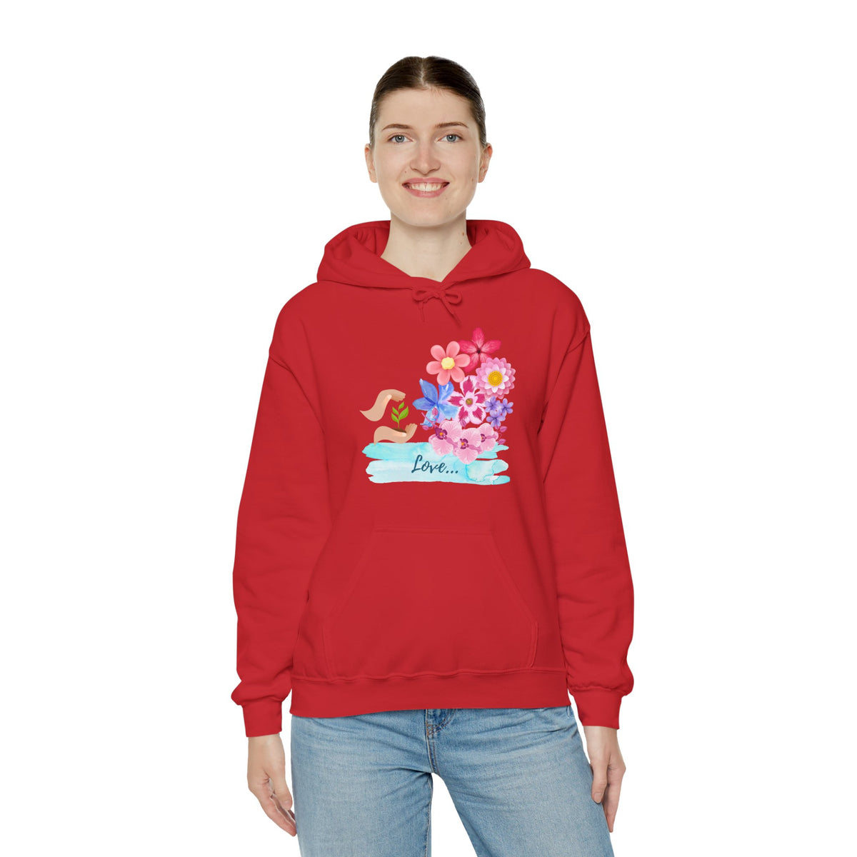 Flower Hooded Sweatshirt