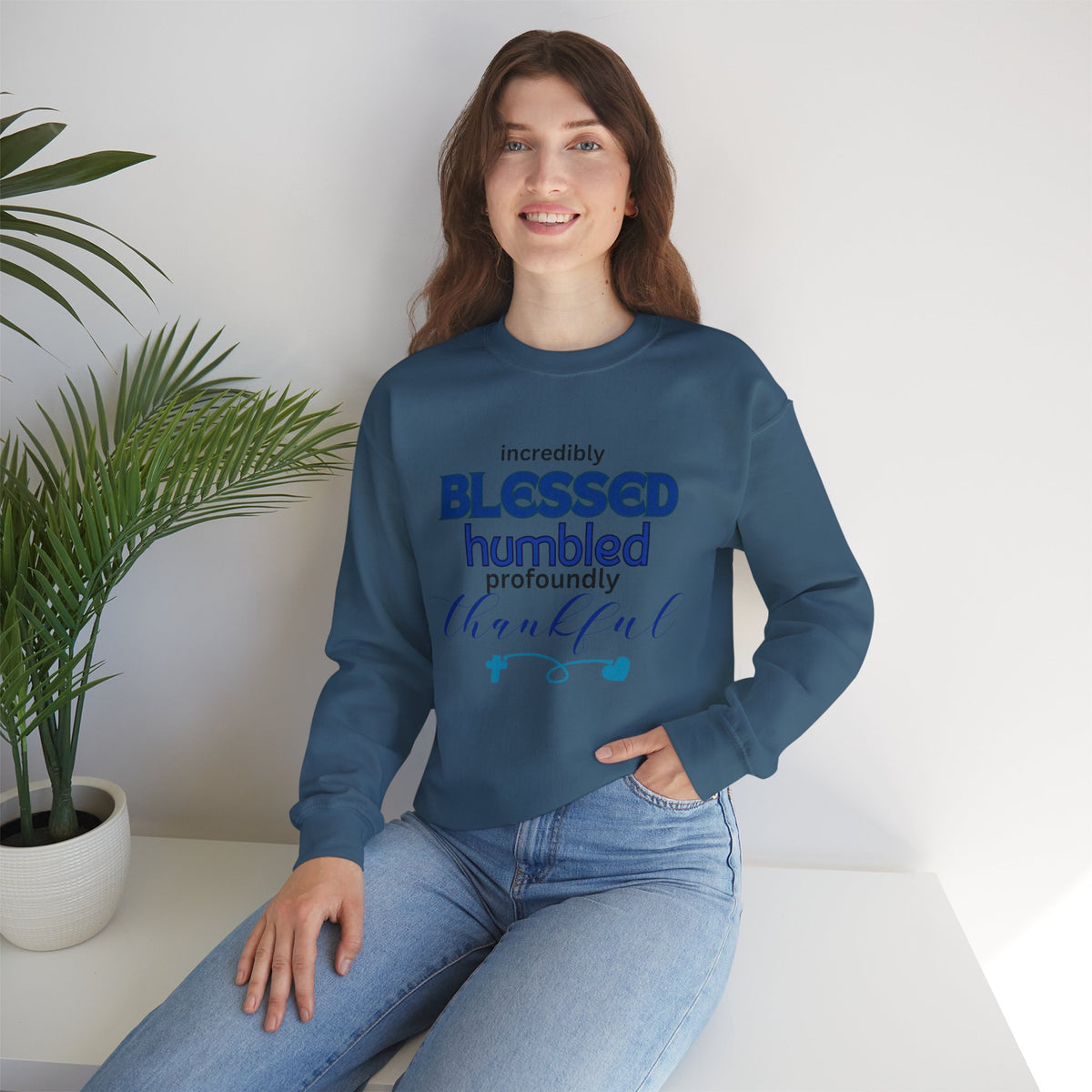 Blessed Humbled Thankful Crewneck Sweatshirt