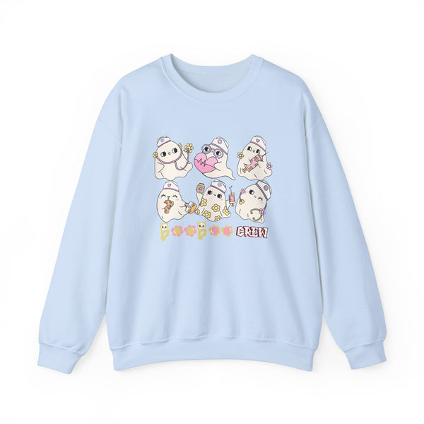 Nurse Ghost Boo Boo Crew Sweatshirt