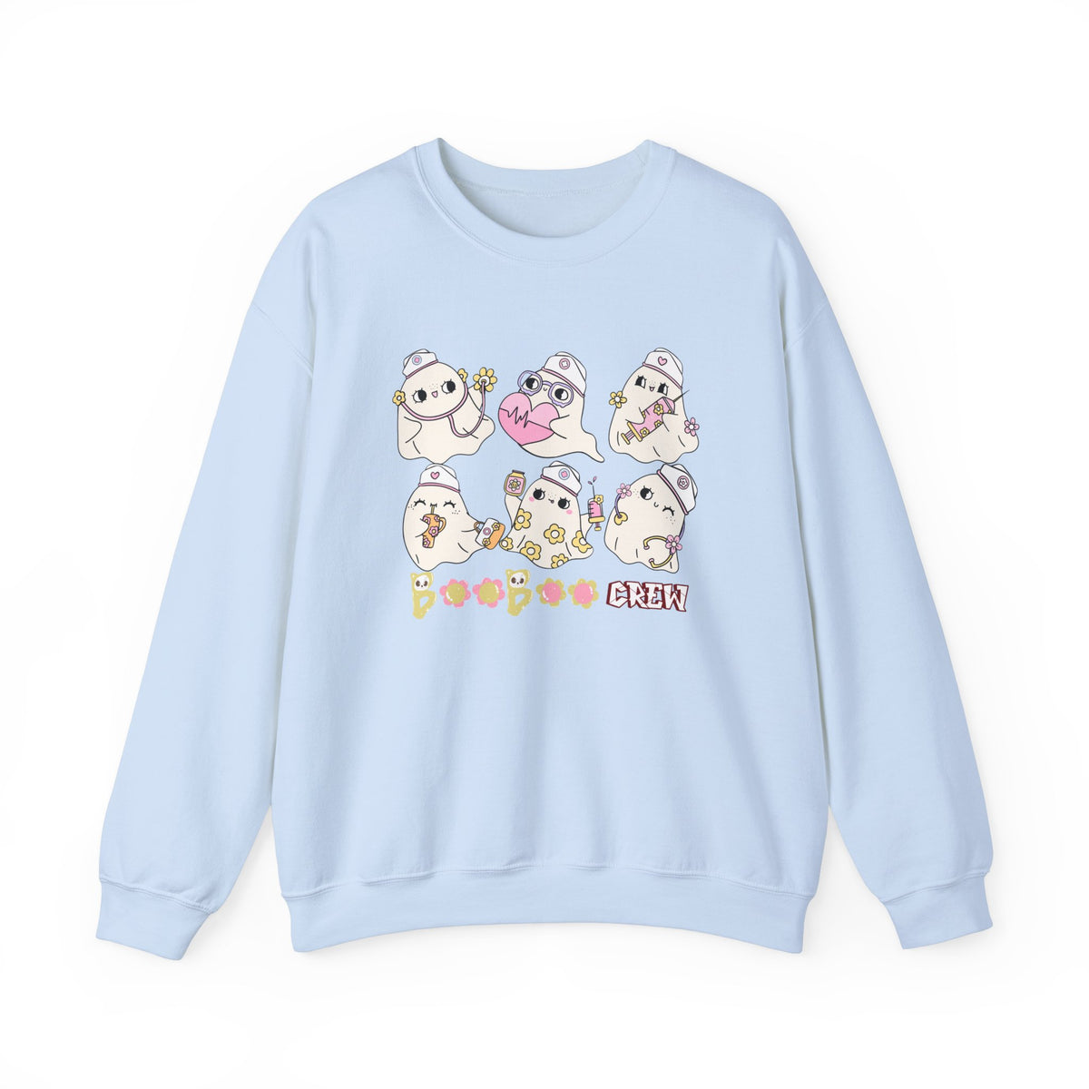 Nurse Ghost Boo Boo Crew Sweatshirt