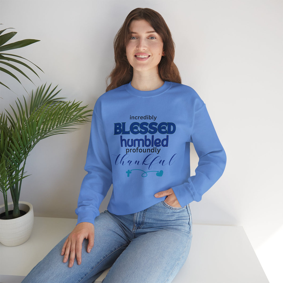 Blessed Humbled Thankful Crewneck Sweatshirt