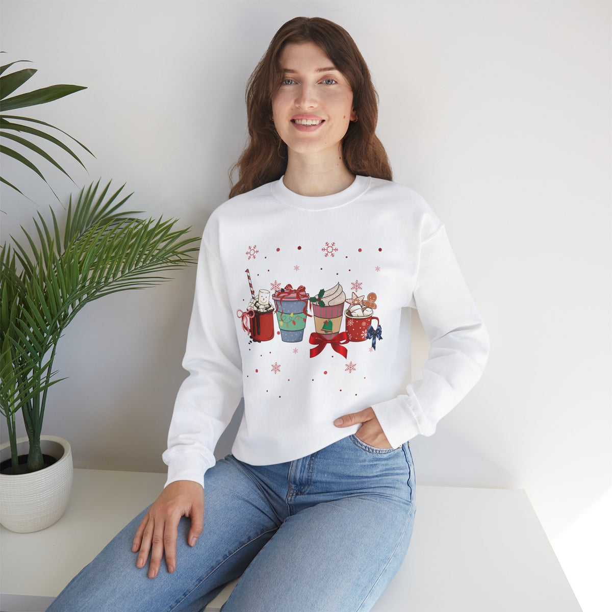 Christmas Drinks Crewneck Sweatshirt