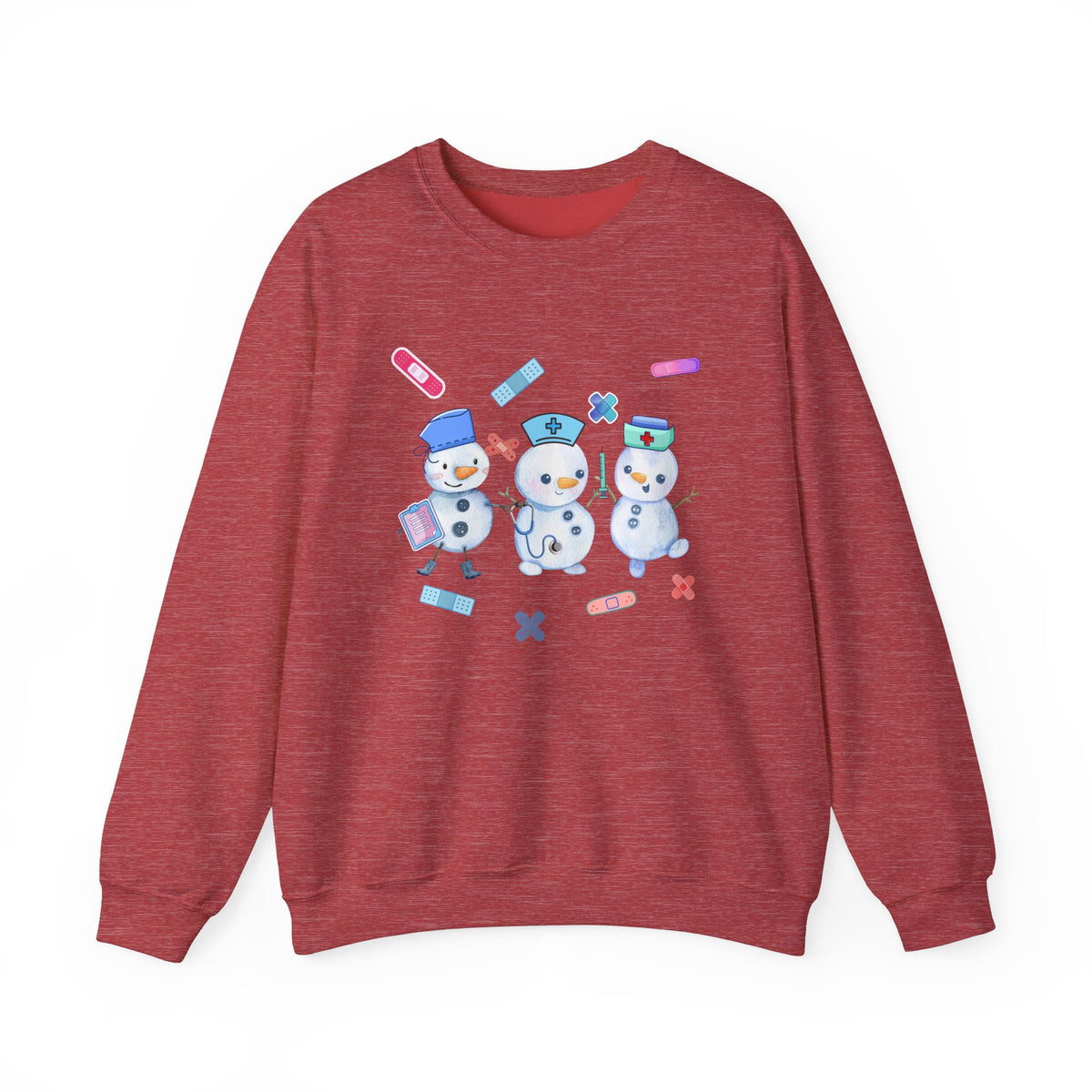 Nurse Snowman Crewneck Sweatshirt