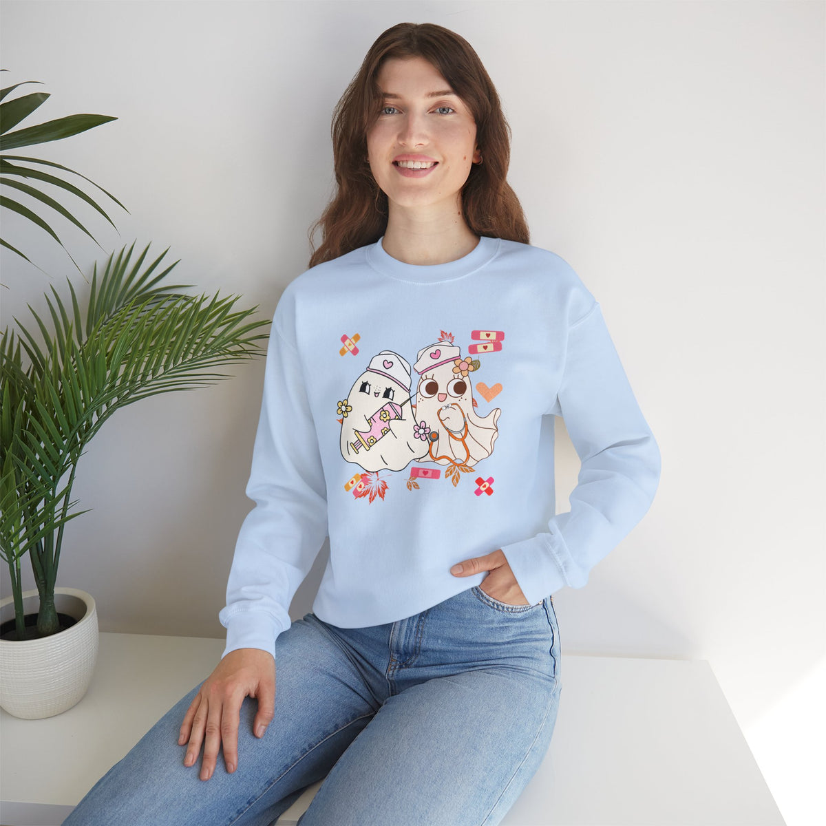 Nurse Ghost Crewneck Sweatshirt