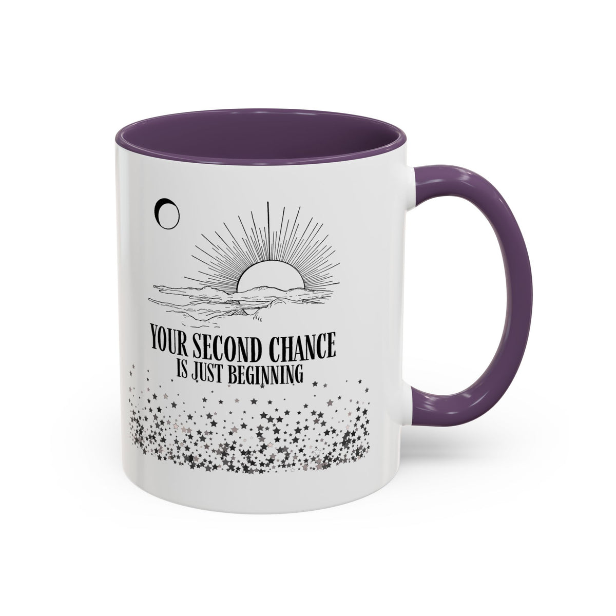 Inspirational Sunrise Coffee Mug — "Your Second Chance Is Just Beginning"