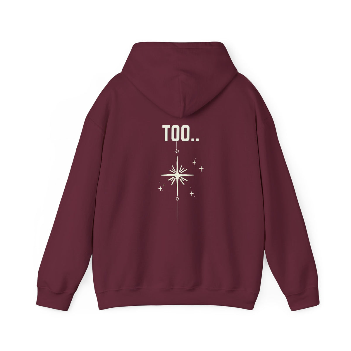 Hoodie — "Happiness Includes You Too" Minimal Star Graphic