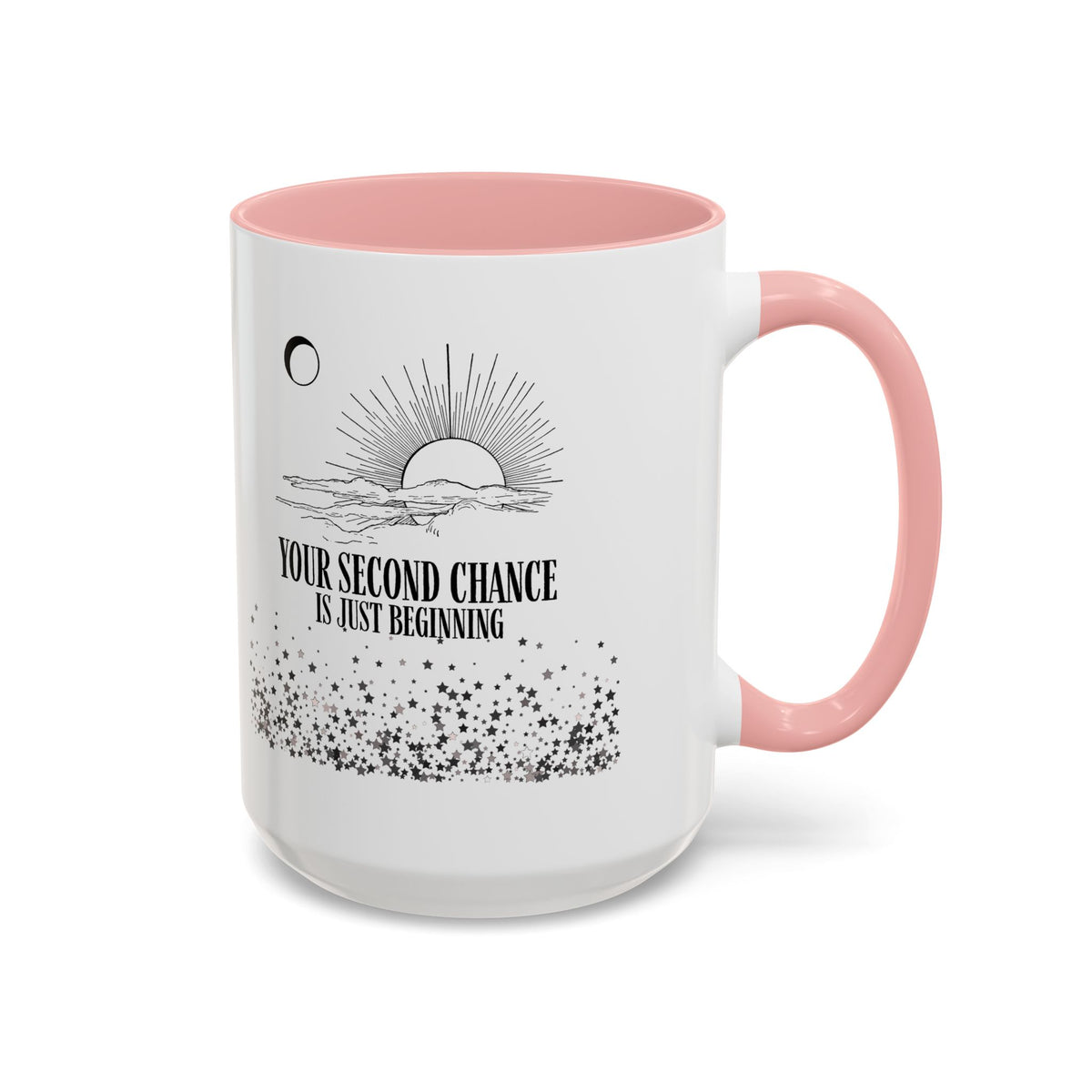 Inspirational Sunrise Coffee Mug — "Your Second Chance Is Just Beginning"