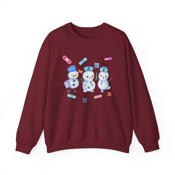 Nurse Snowman Crewneck Sweatshirt