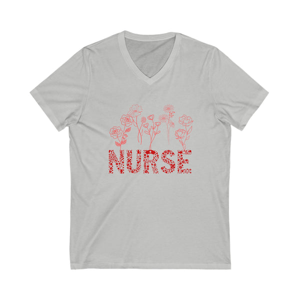 Nurse Flower, V-Neck Tshirt