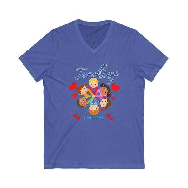 Teaching Little Kids, V-Neck Tshirt