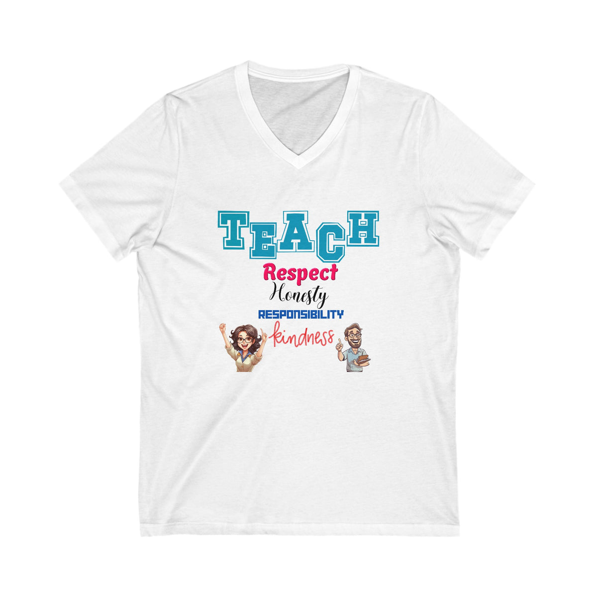 Teach Kindness,  V-Neck Tshirt