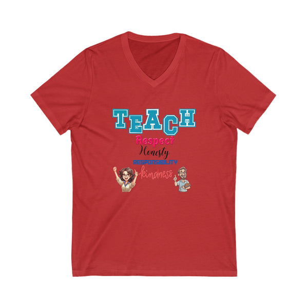 Teach Kindness,  V-Neck Tshirt