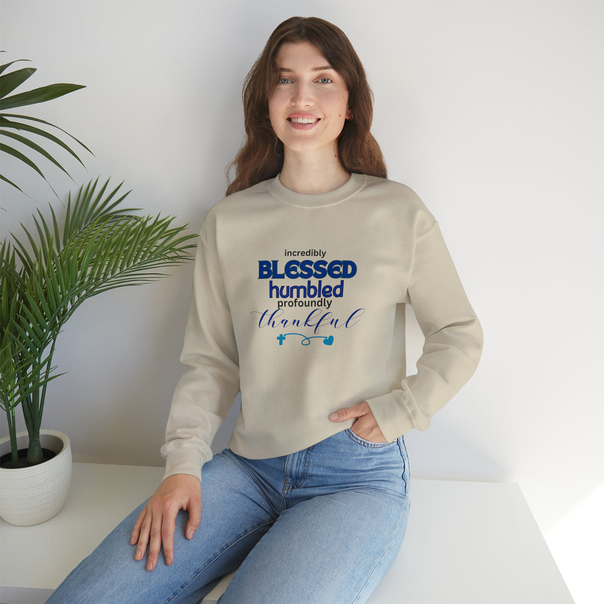 Blessed Humbled Thankful Crewneck Sweatshirt