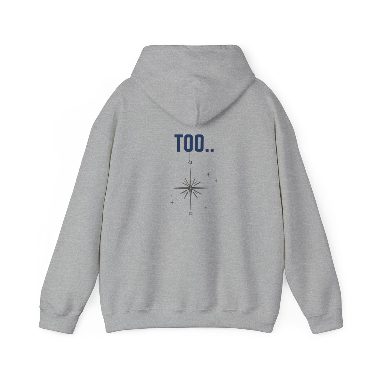 Hoodie — "Happiness Includes You Too" Minimal Star Graphic