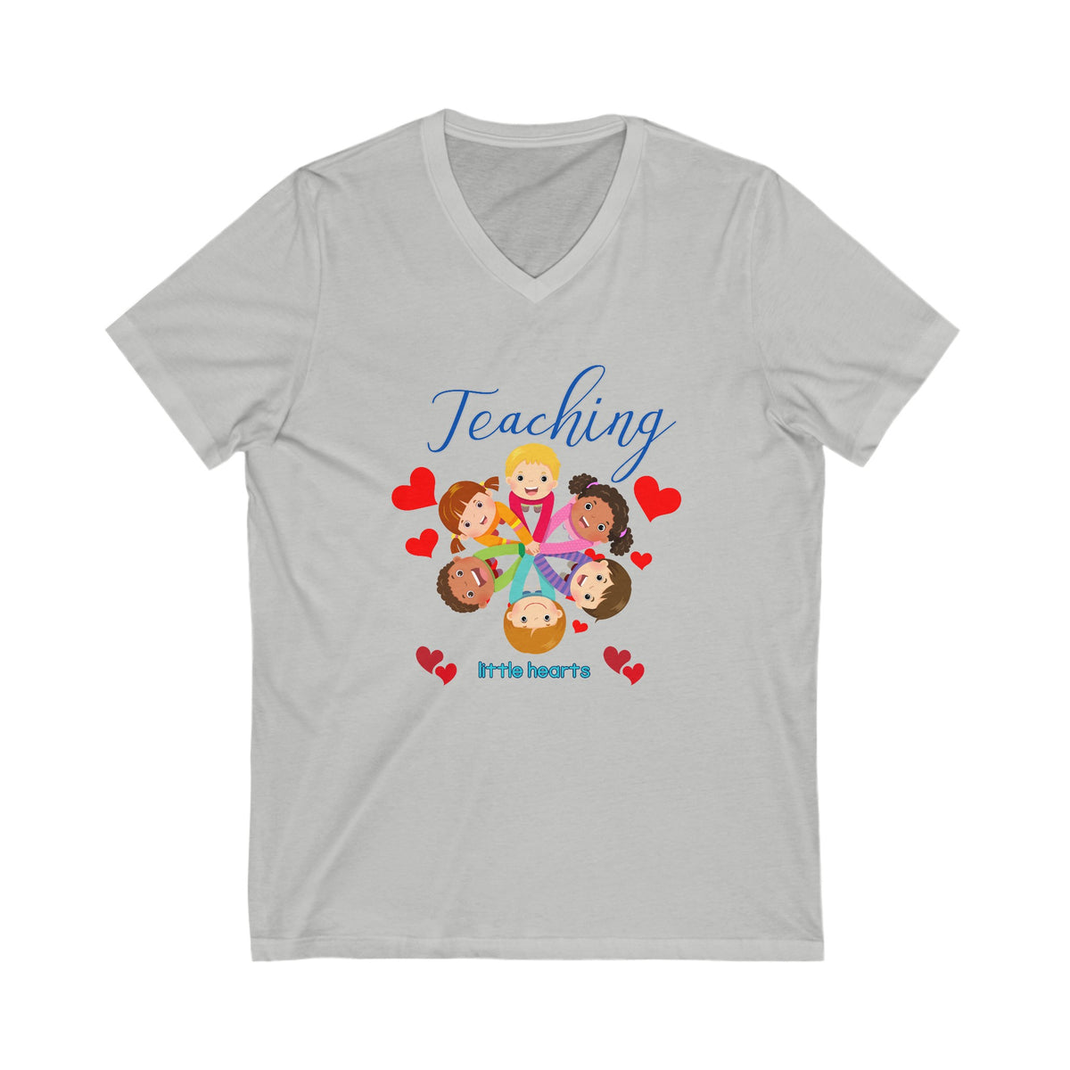 Teaching Little Kids, V-Neck Tshirt