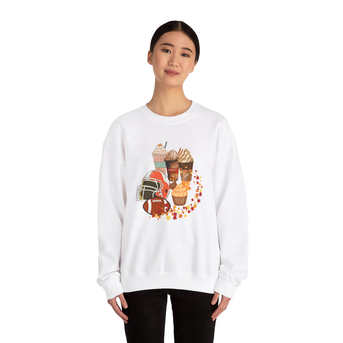 Fall Football and Coffee Crewneck Sweatshirt