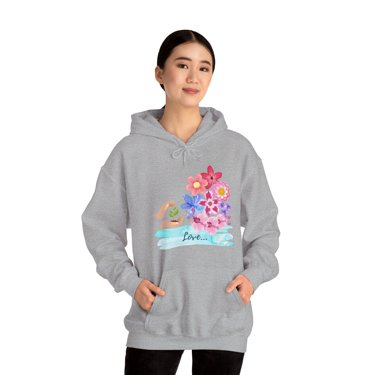 Flower Hooded Sweatshirt