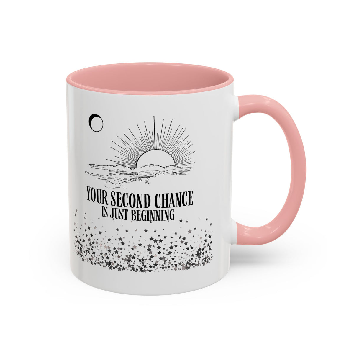 Inspirational Sunrise Coffee Mug — "Your Second Chance Is Just Beginning"