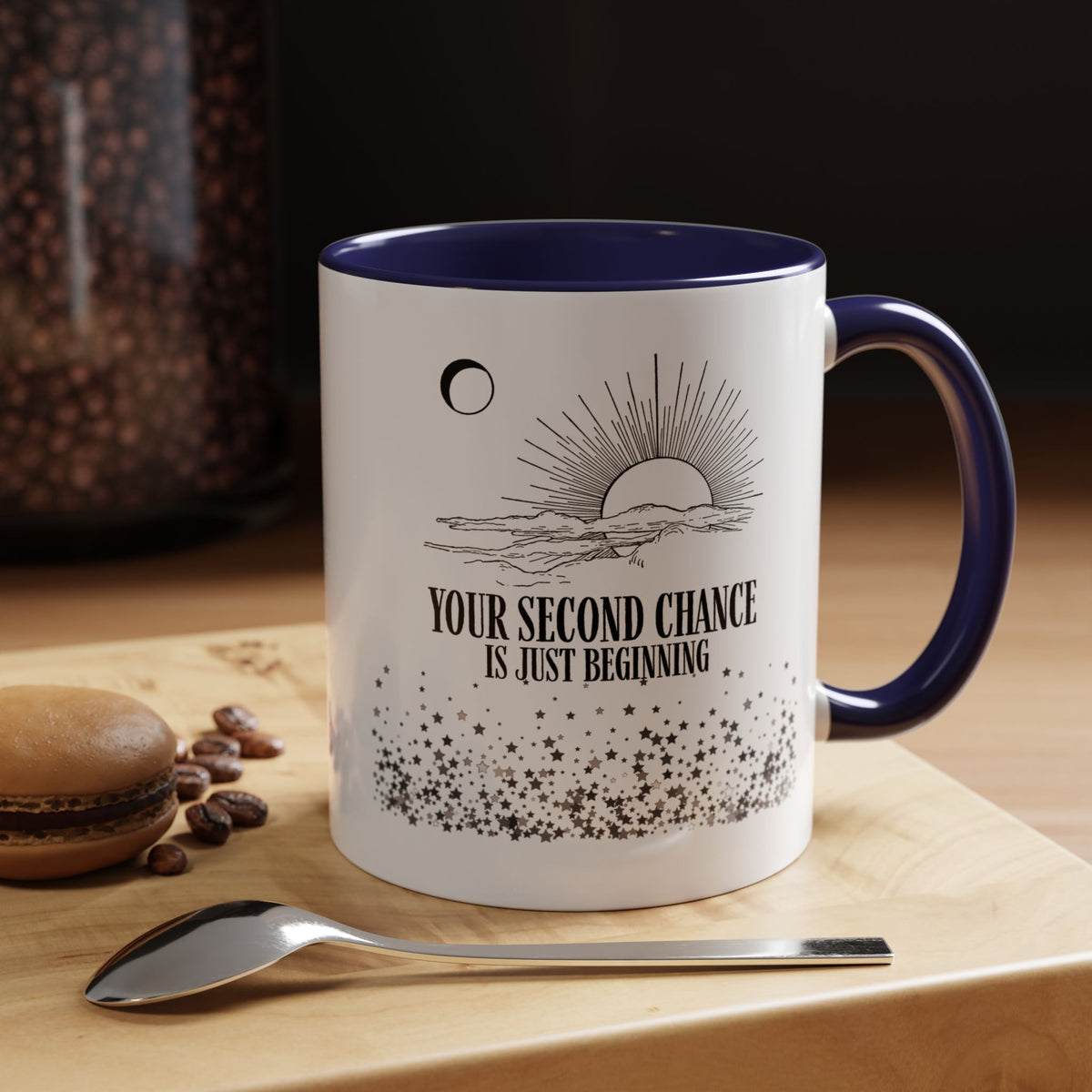 Inspirational Sunrise Coffee Mug — "Your Second Chance Is Just Beginning"