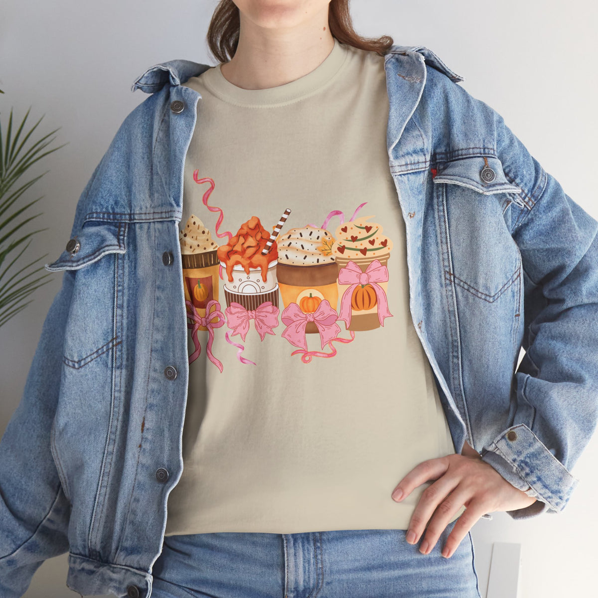 Pumpkin Spice Coffee Bow Tshirt