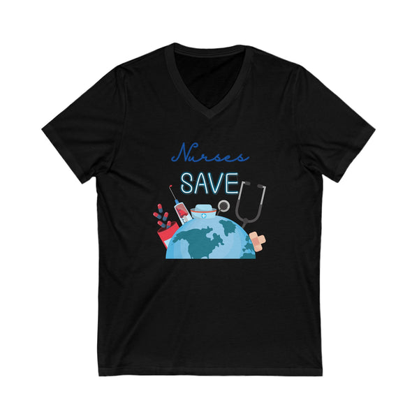 Nurses Save Lives,  V-Neck Tshirt