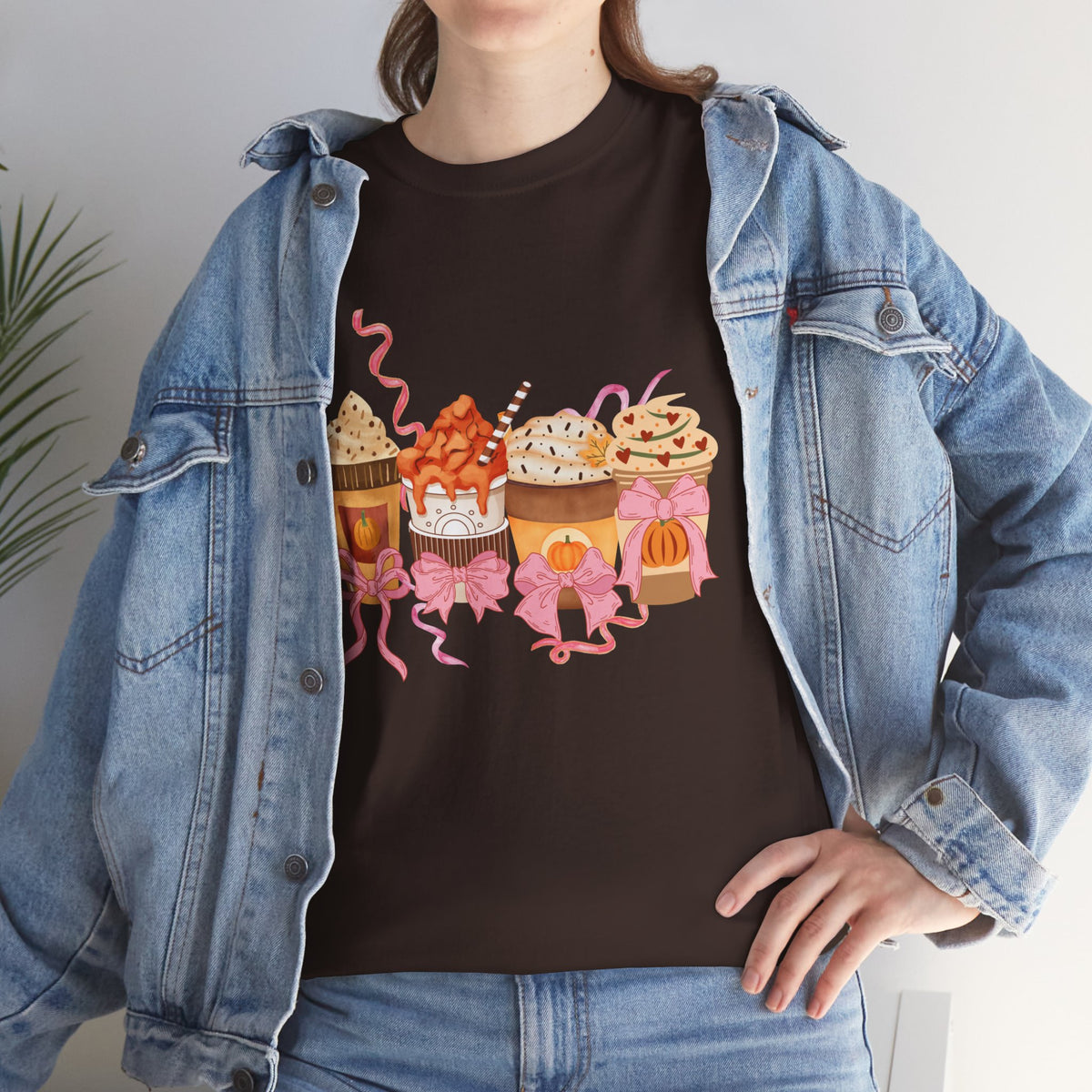 Pumpkin Spice Coffee Bow Tshirt