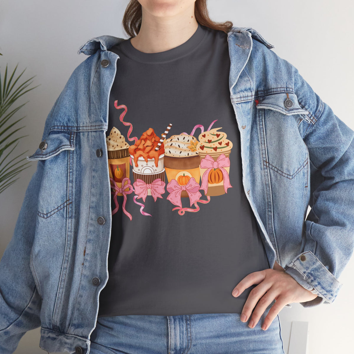 Pumpkin Spice Coffee Bow Tshirt