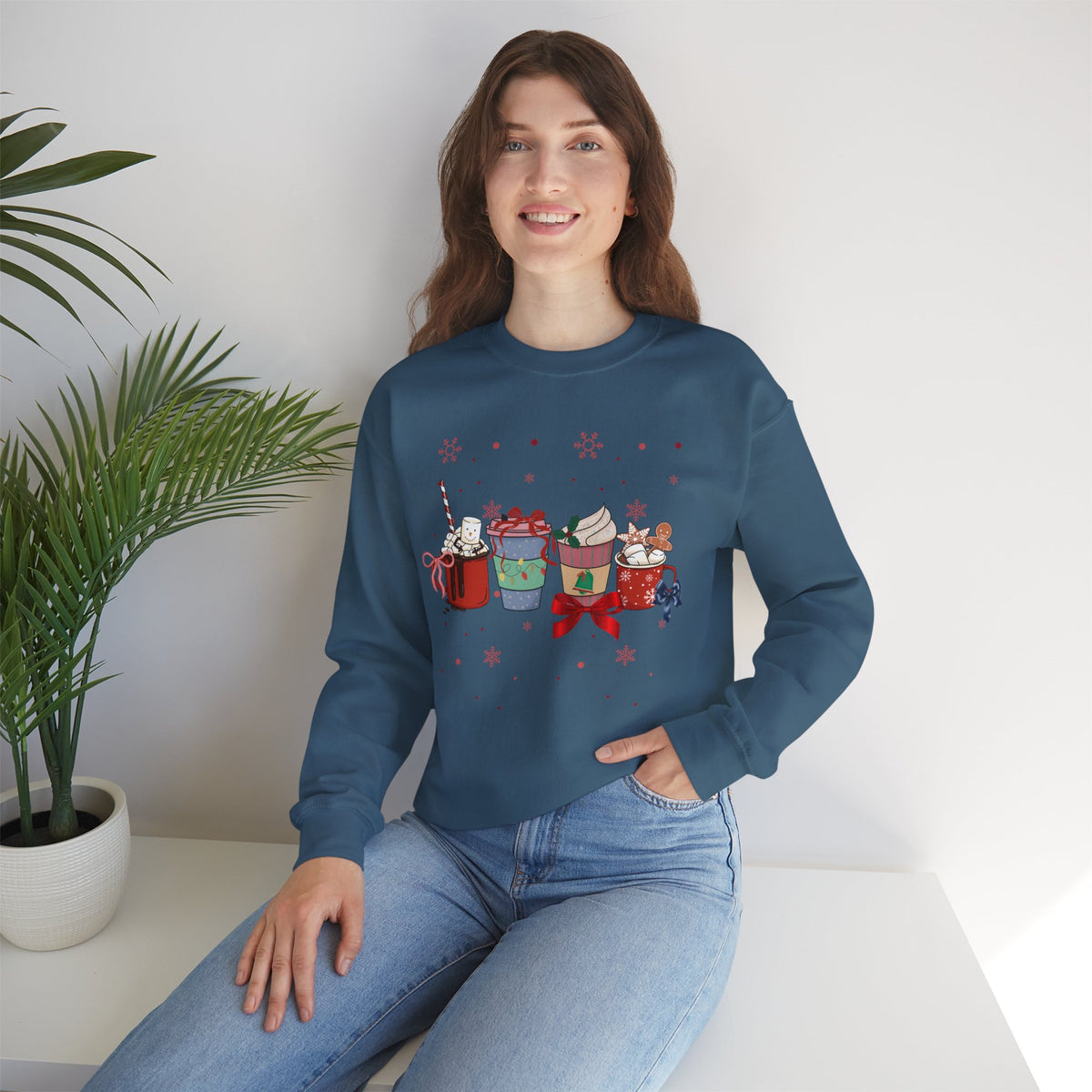 Christmas Drinks Crewneck Sweatshirt