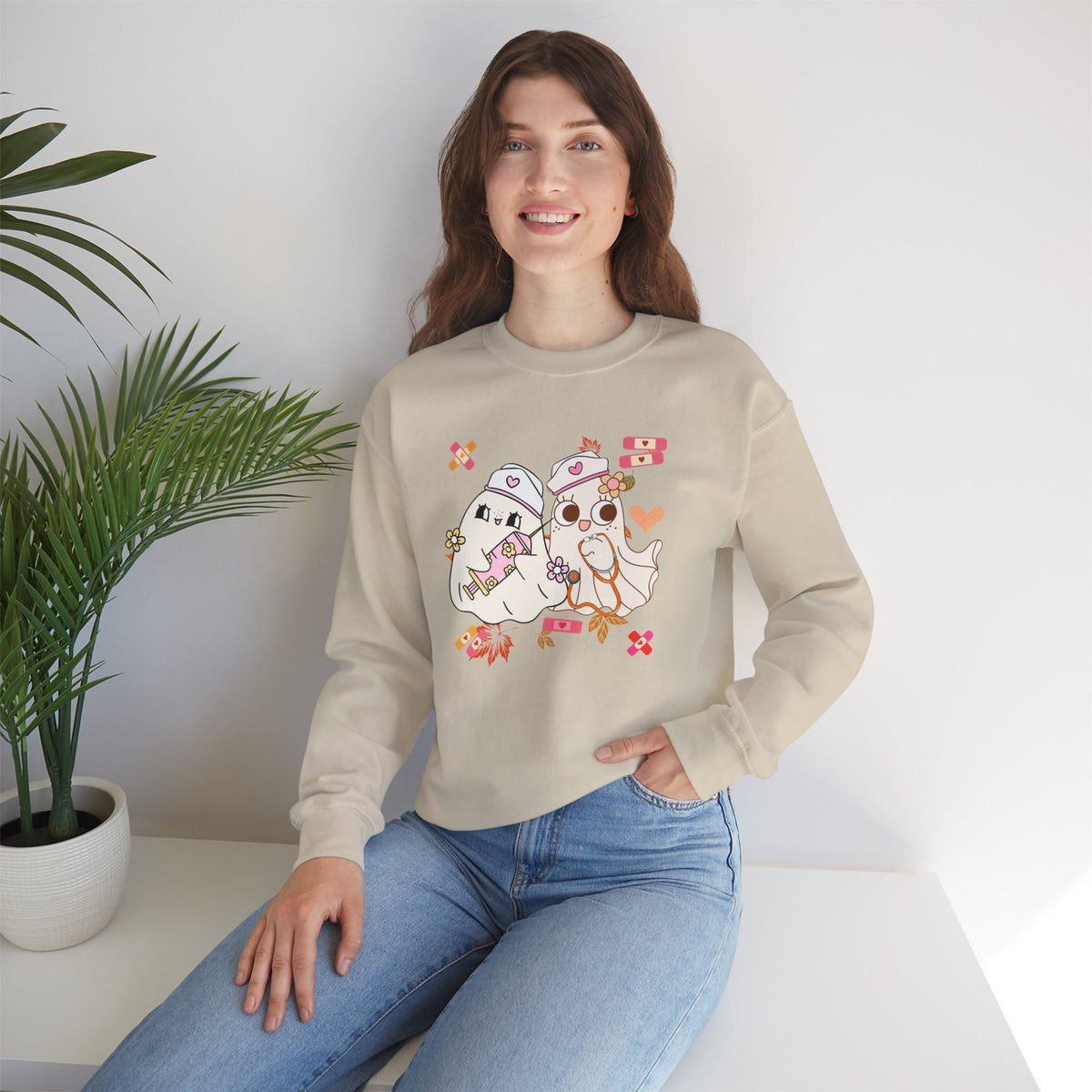 Nurse Ghost Crewneck Sweatshirt