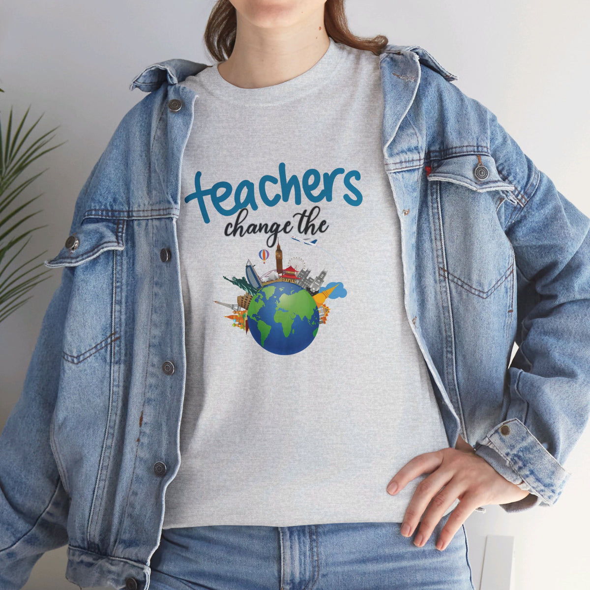 Teachers Changes the World, Crewneck Tshirt