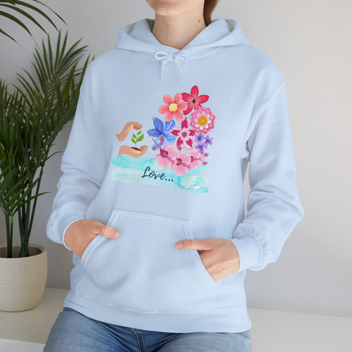 Flower Hooded Sweatshirt