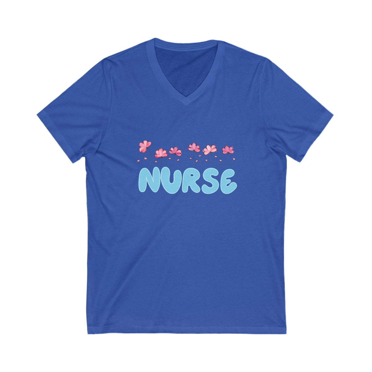 Nurse Flower V-Neck Tshirt