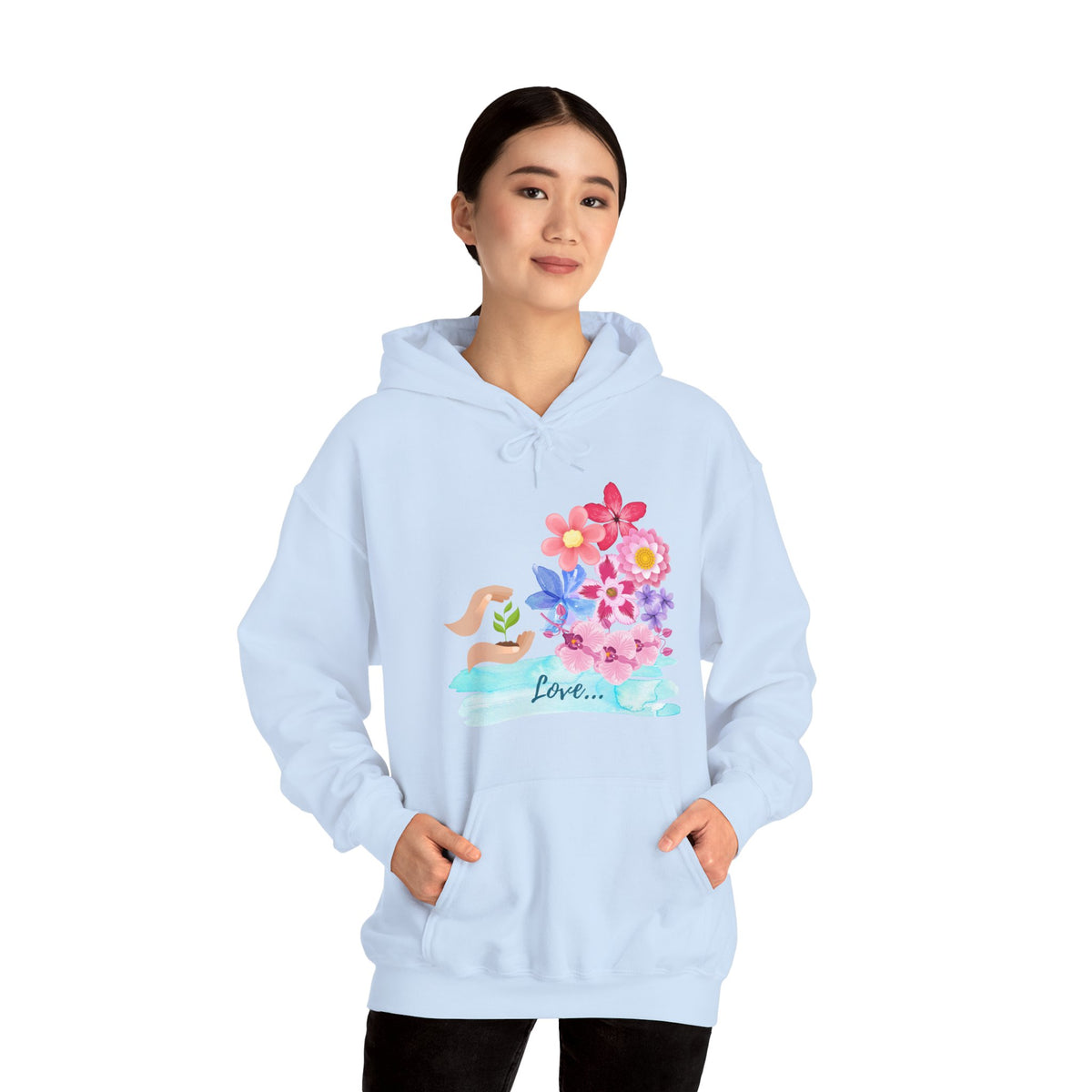 Flower Hooded Sweatshirt