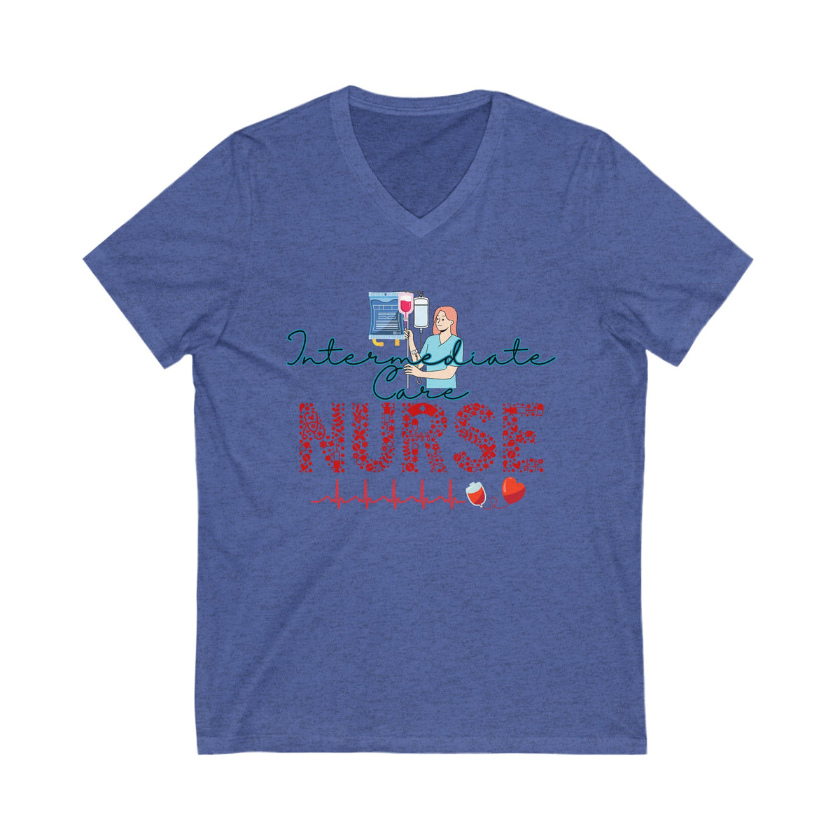 Intermediate Care Nurse, V Neck Tshirt