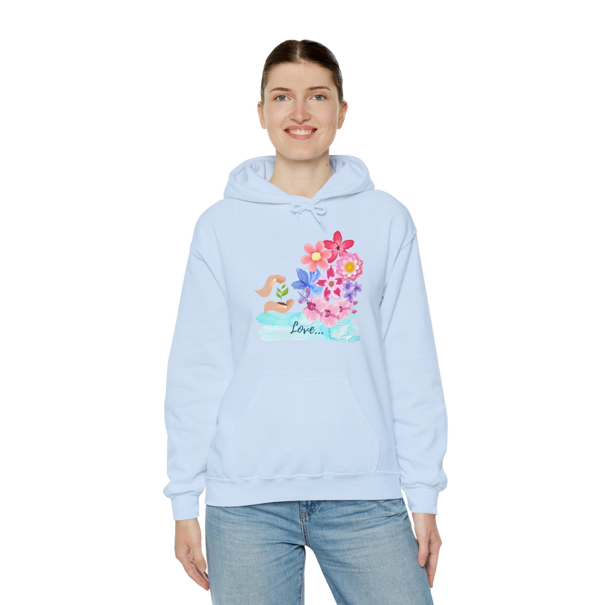 Flower Hooded Sweatshirt