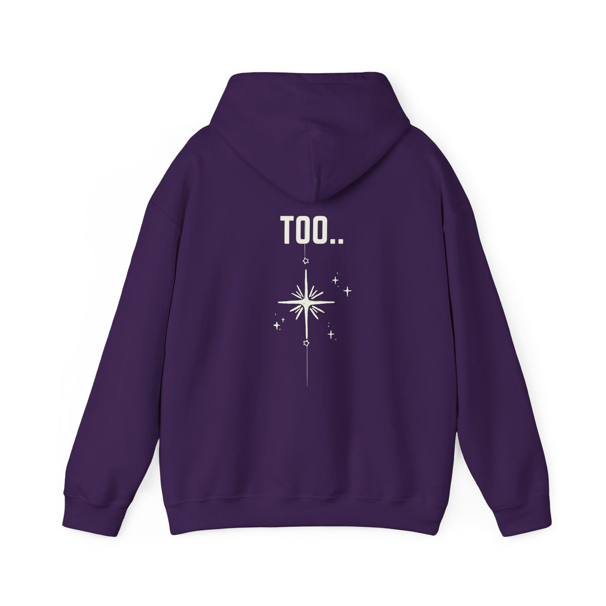 Hoodie — "Happiness Includes You Too" Minimal Star Graphic