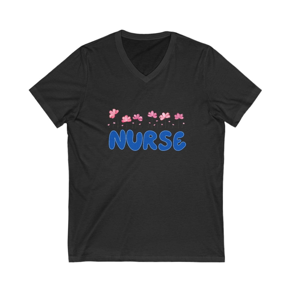 Nurse Flower V-Neck Tshirt