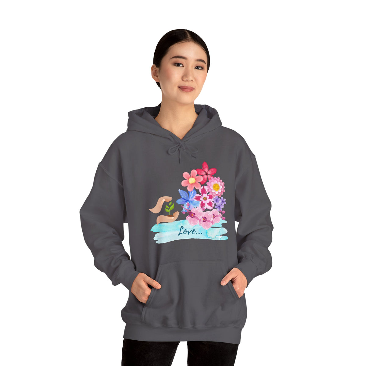 Flower Hooded Sweatshirt