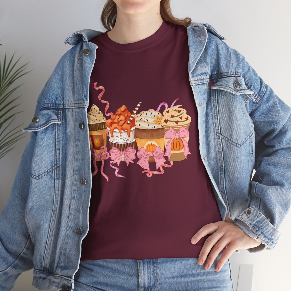 Pumpkin Spice Coffee Bow Tshirt